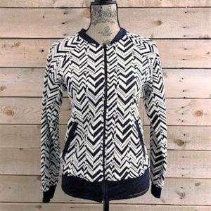 Tart NavyWhite Zip Jacket NWT Sz Lg